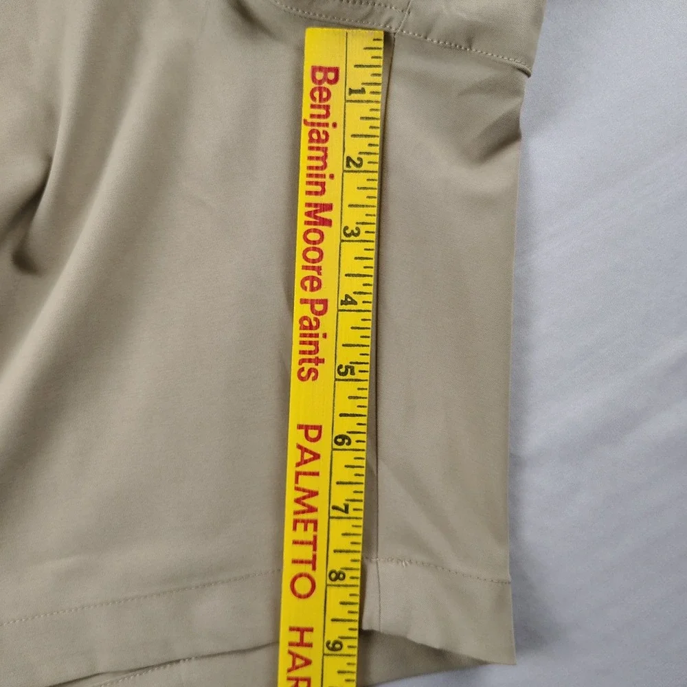 2-PGA TOUR Men's Golf Shorts Size 42 Blue Khaki Stretch Performance Flat Front